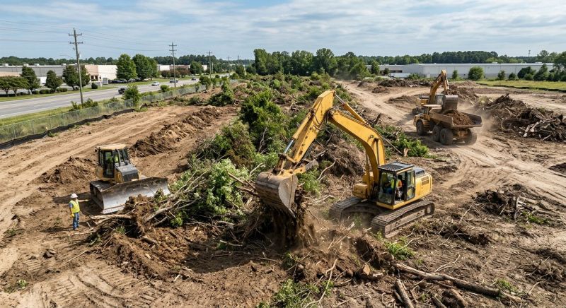 Parking Lot Land Clearing in Gwinnett County, GA