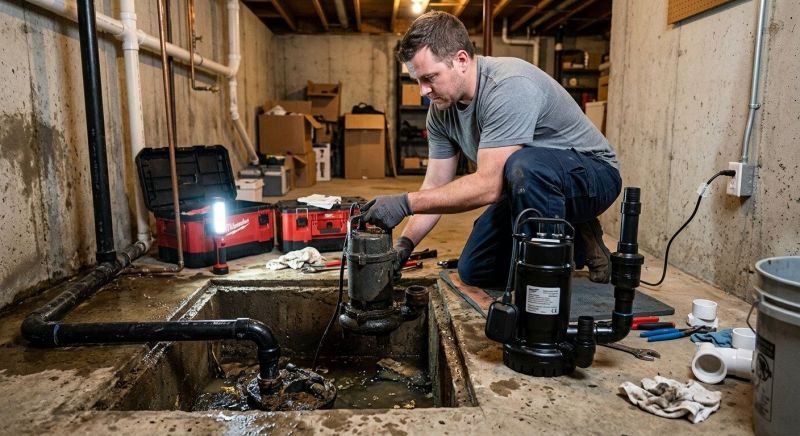 Sump Pump Plumbing in West Des Moines, IA